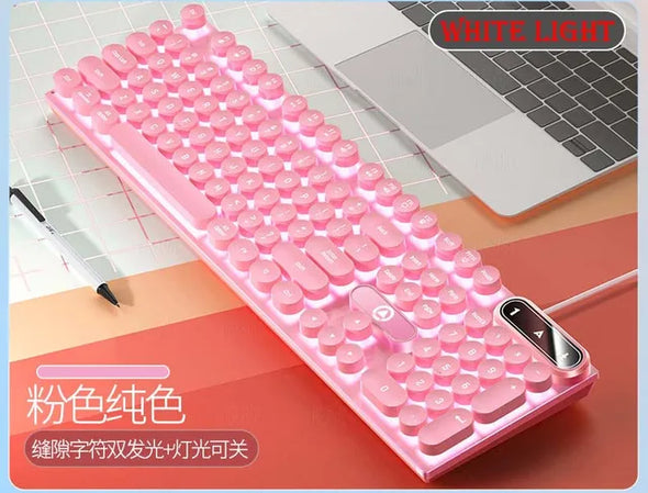 Pink Keyboard with backlight