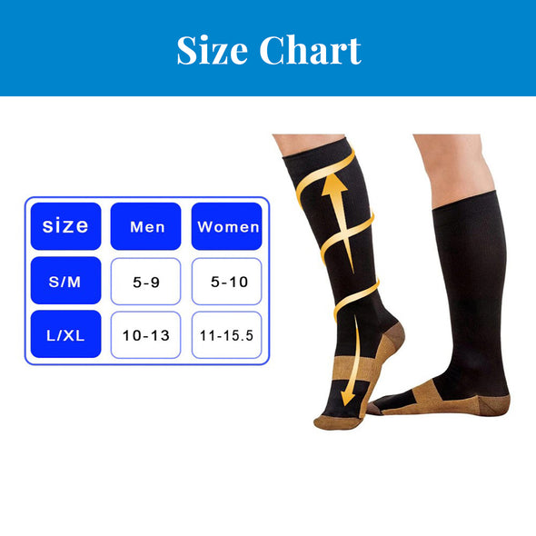Unisex Copper Compression Socks
