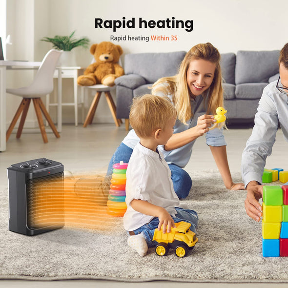 Portable Electric Space Heater (Black) 