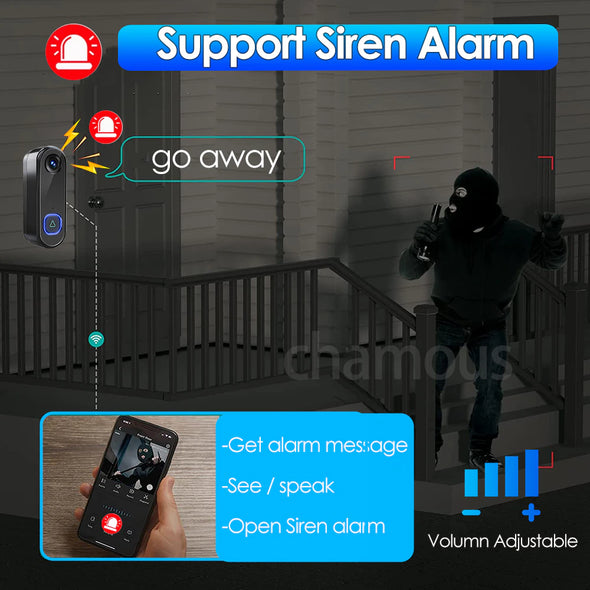 Video Doorbell Wifi Door Bell AC Power