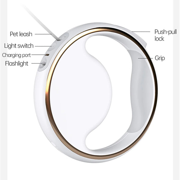 GlowPaws Retractable Leash