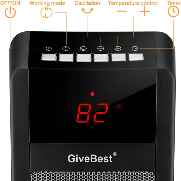 Premium Heating Tower with LED, Timer, and Remote Control 