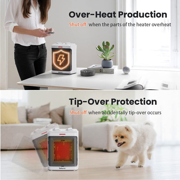 Portable Electric Space Heater (White) 