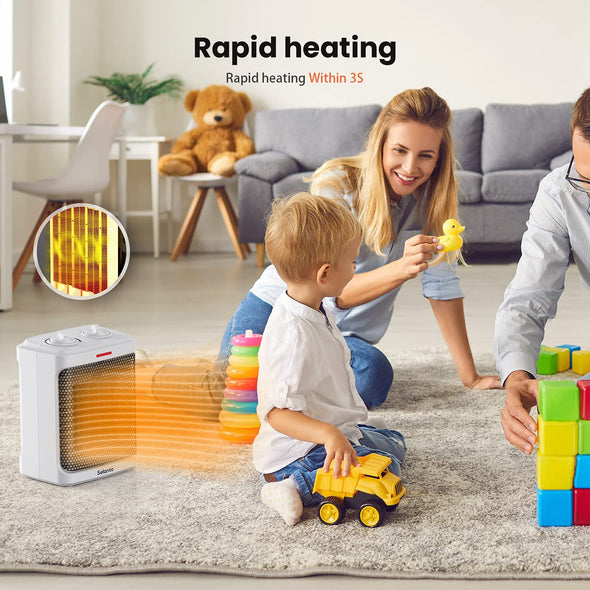 Portable Electric Space Heater (White) 